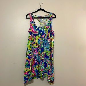 Lilly Pulitzer Size L Blue and Green Dress